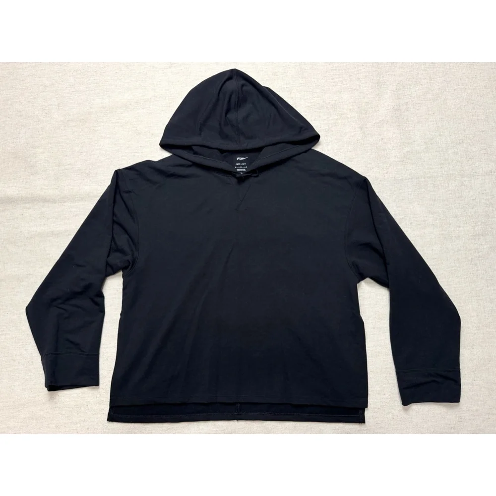 Nike Yoga Dri-Fit Hoodie Women’s Medium Black Lightweight Activewear Training At